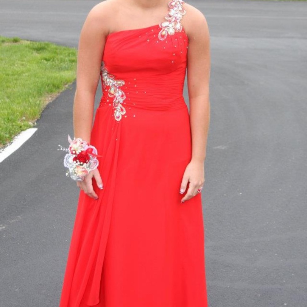 Red formal dress